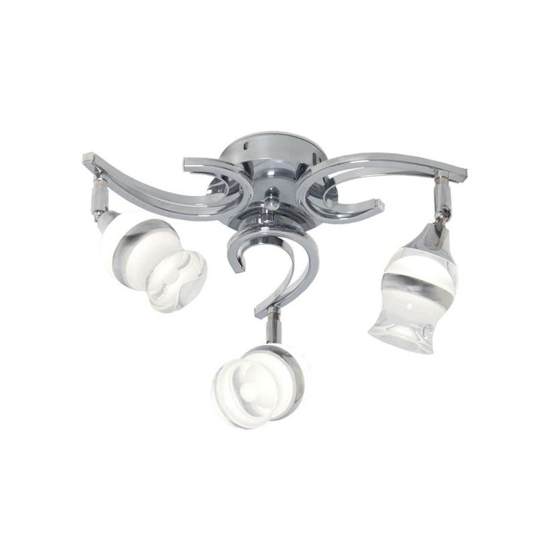 Plafón Zodiaco cromo 3 x LED 5W 4000K Fabrilamp